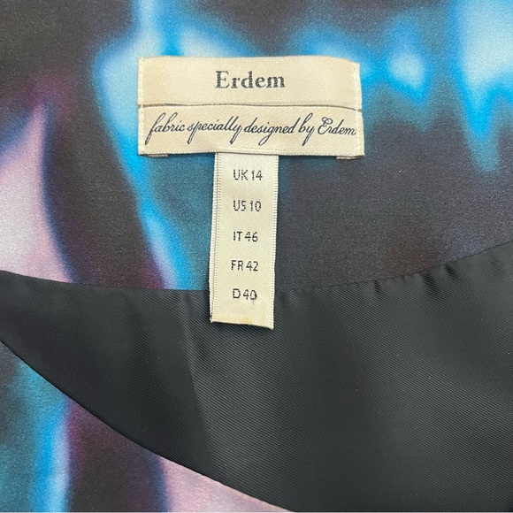 Erdem Abstract Print Silk Shift Dress - Picture 4 of 11